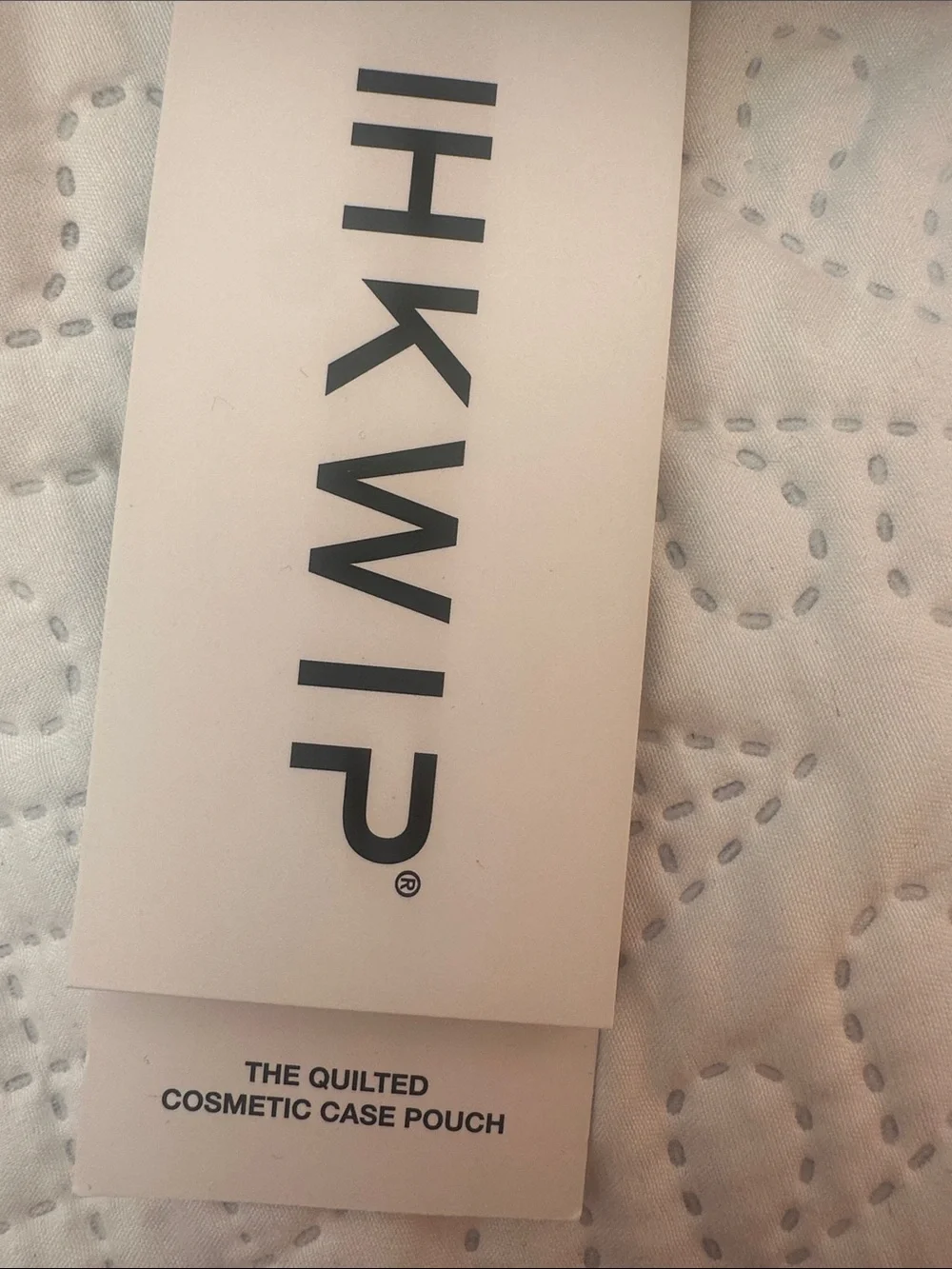 Ihkwip Quilted Olive Green cosmetic Pouch nwt